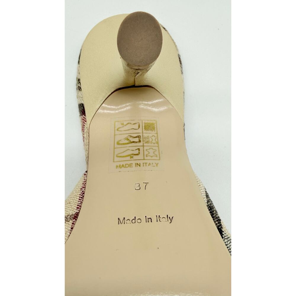 Burberry Women's Check Mews Sandals SZ:37 - Picture 11 of 16